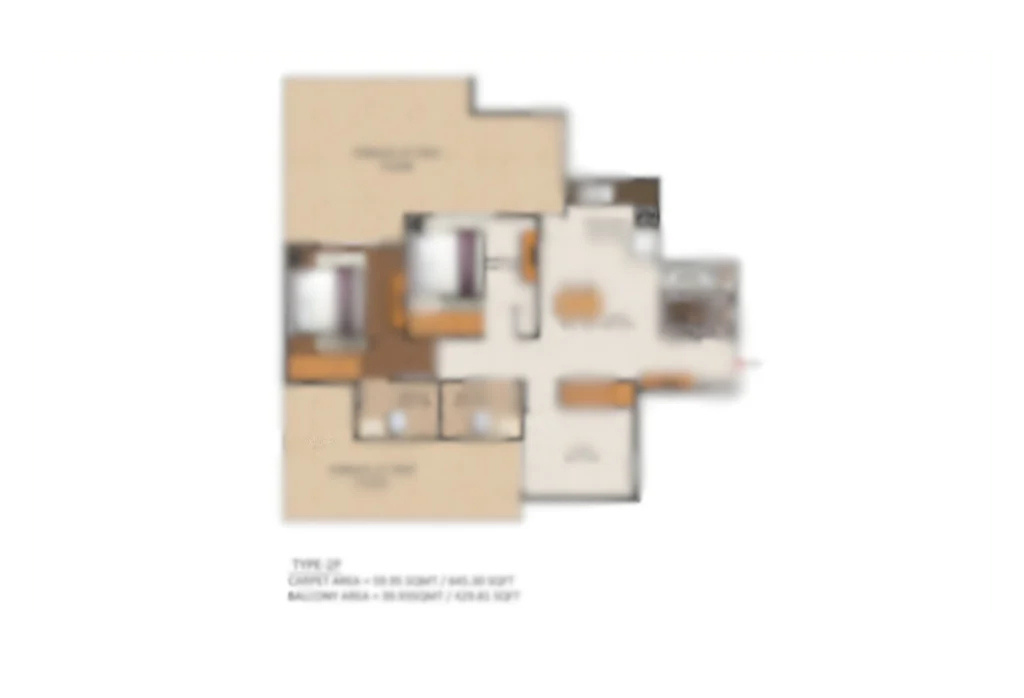 Ganga Nine Zero floor plan Type 2